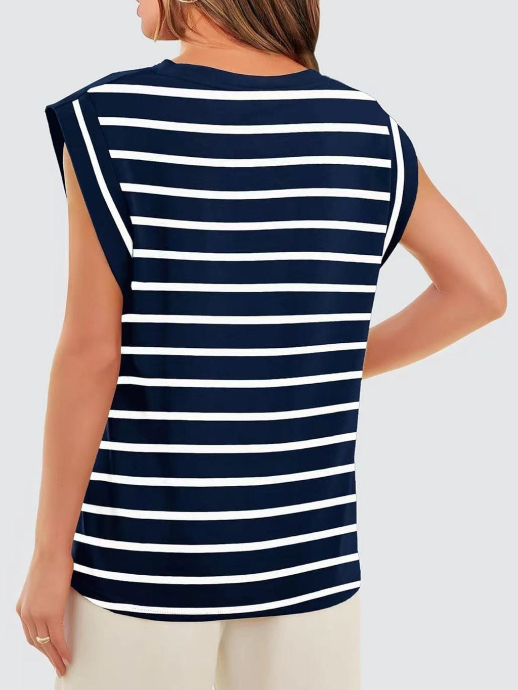 Striped Round Neck Tank