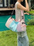 Color Block Duffle Bag