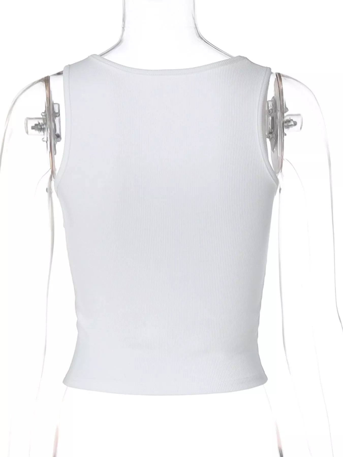 Bead Embellished Square Neck Tank