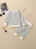 Children's Striped Long Sleeve Top and Pants Set