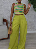 High Waist Wide Leg Flowy Pants