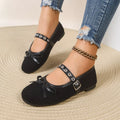 Round Toe Bow Slip-Ons