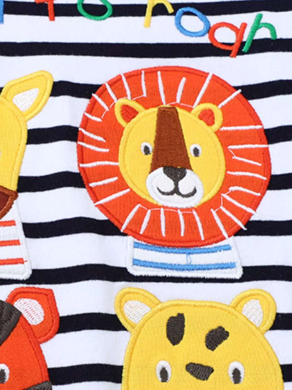 Children's Striped Animal Crew Neck T-Shirt