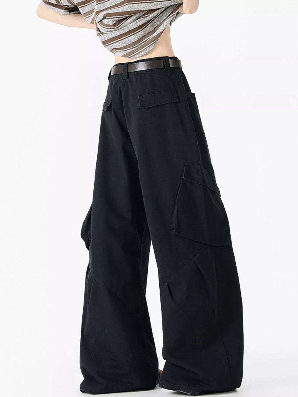 Men's Full Size Wide Leg Cargo Jeans Plus Size