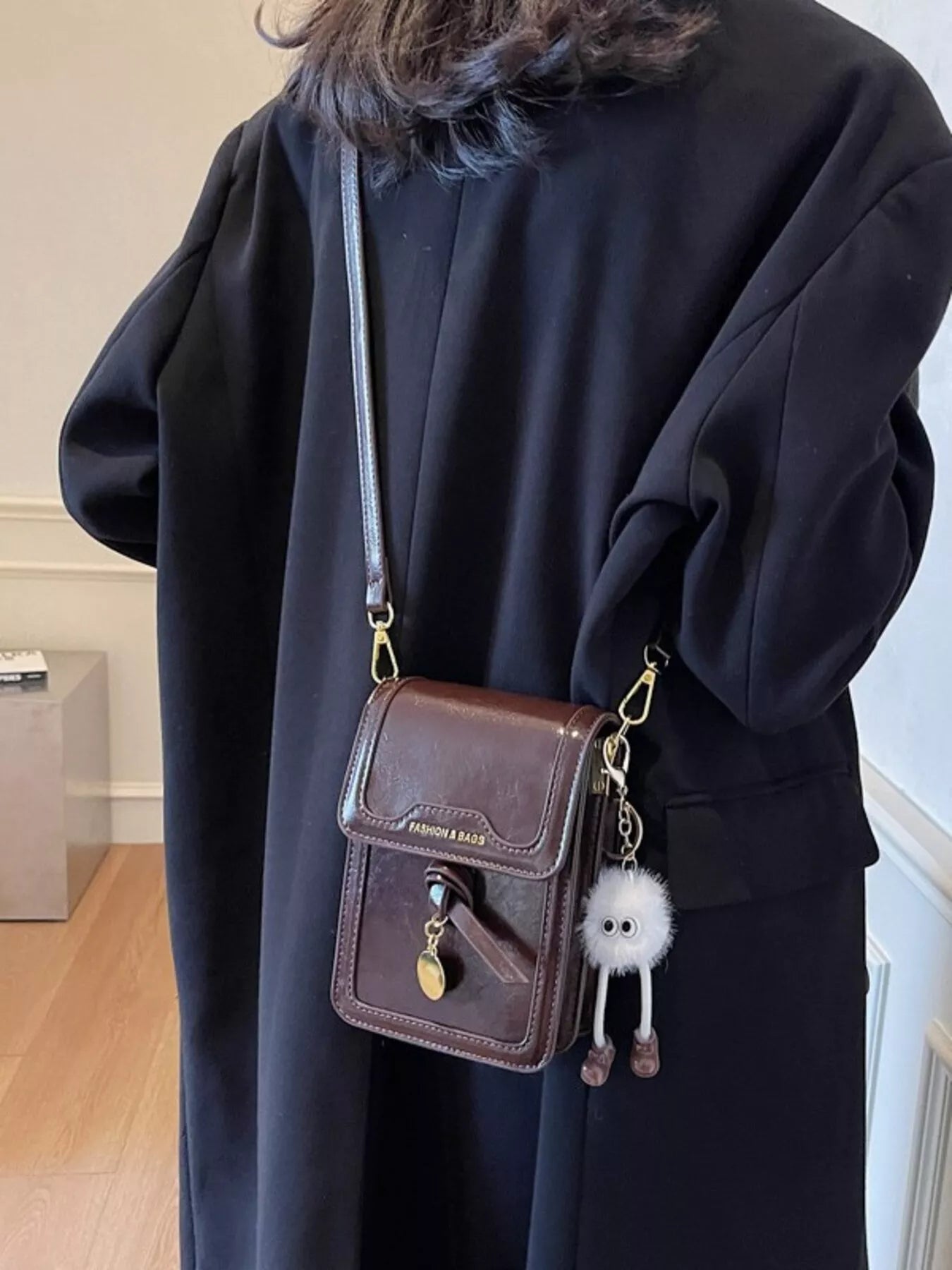 Leather Flap Crossbody Bag