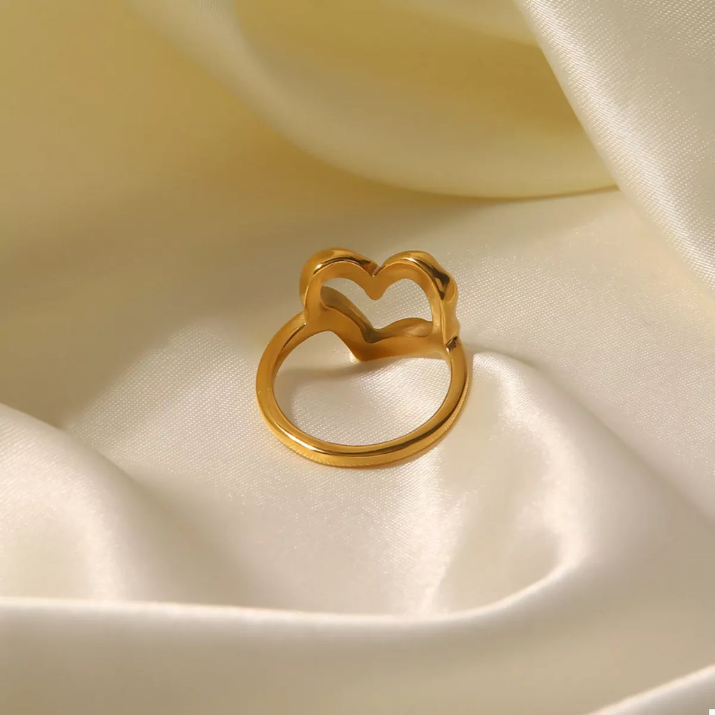 18K Gold-Plated Heart Ring