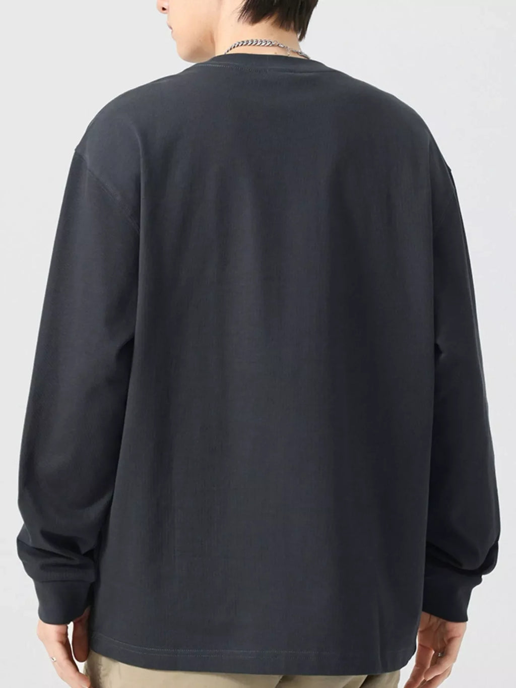 Men's Plus Size Round Neck Long Sleeve T-Shirt