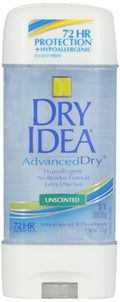 Dial Dry Idea Anti-Perspirant and Deodorant Unscented Hypo-Allergenic 3 oz Clear