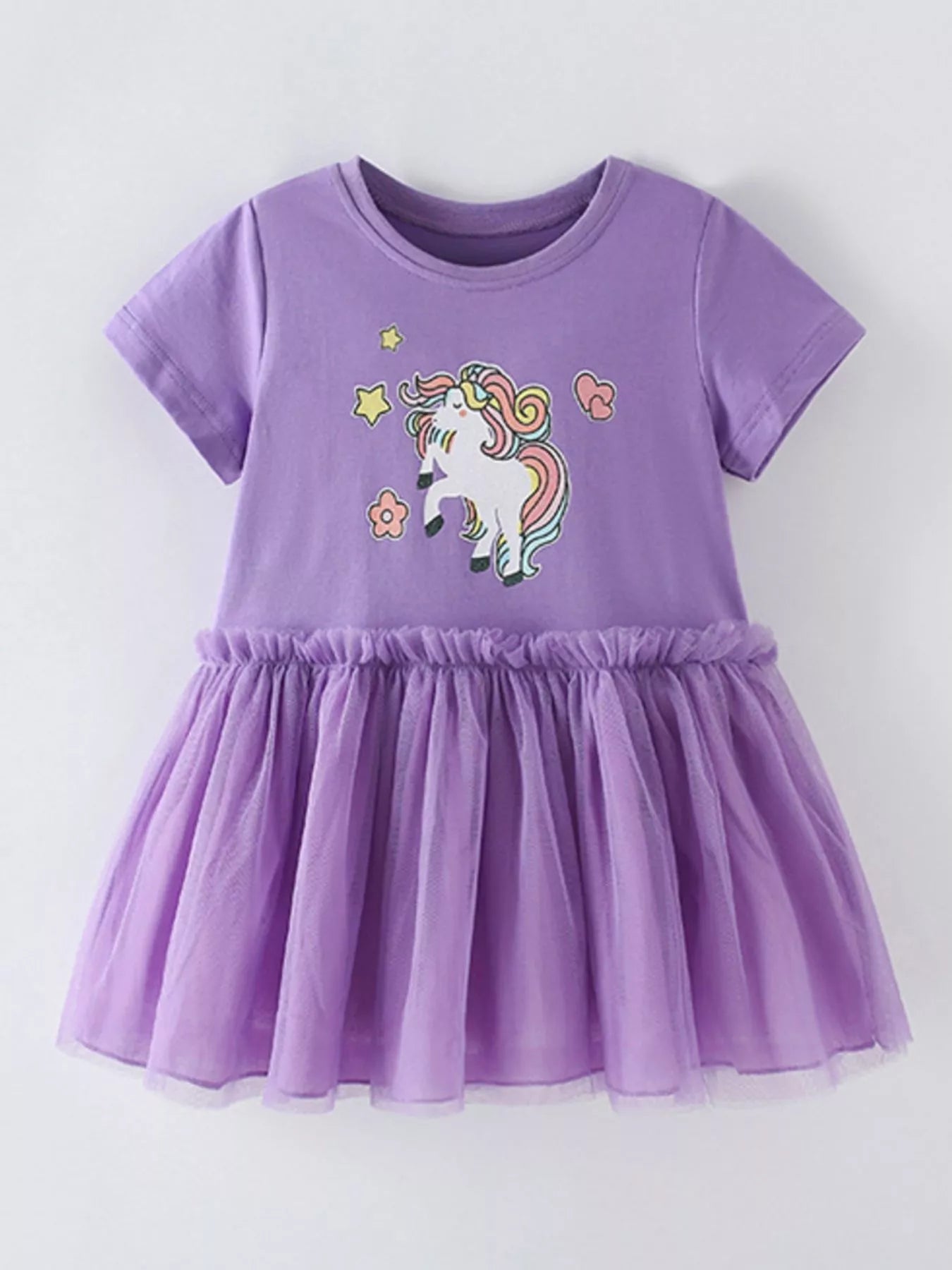 Children's Unicorn Graphic Tulle Tutu Dress