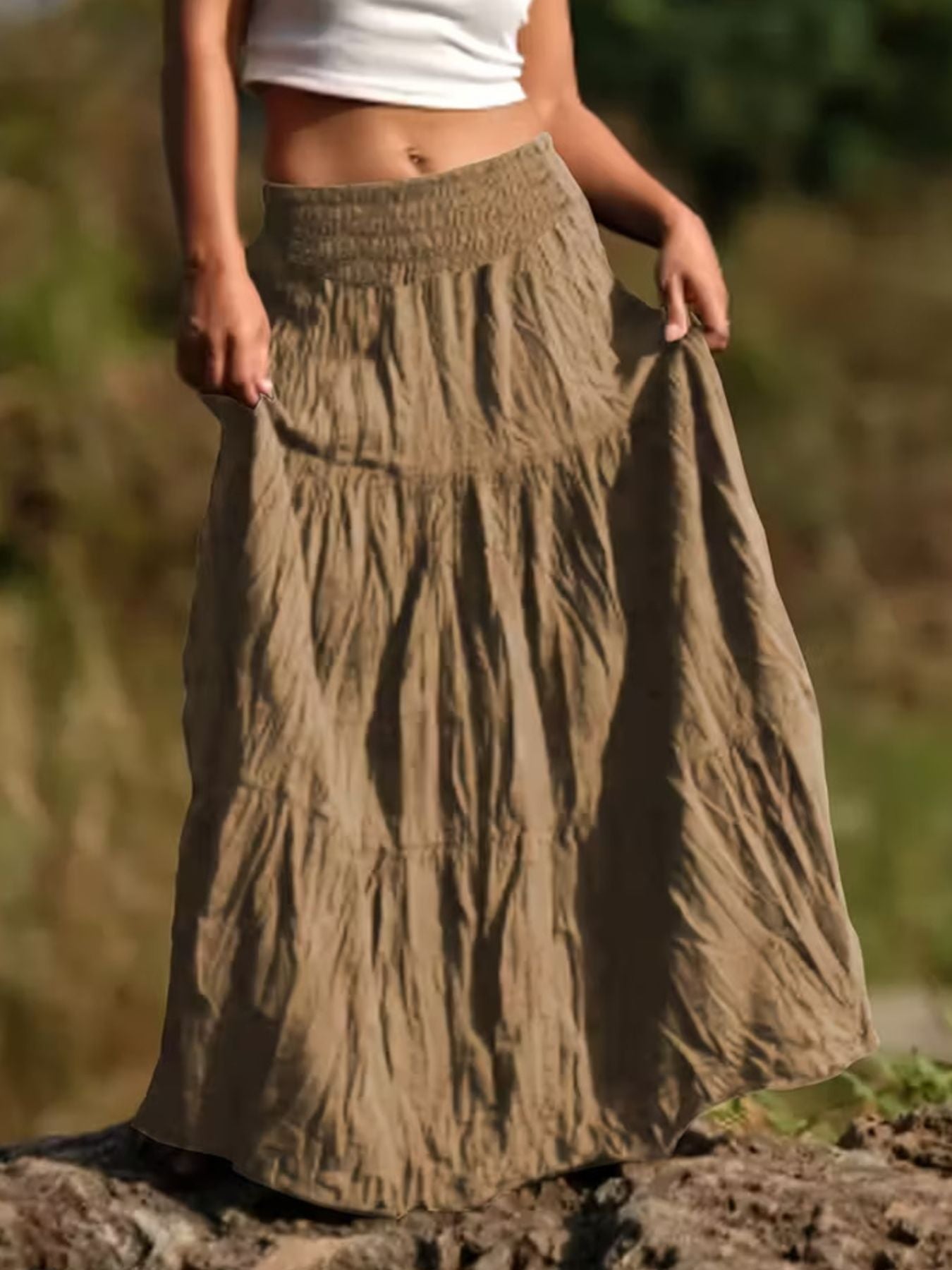 Tiered Maxi Skirt