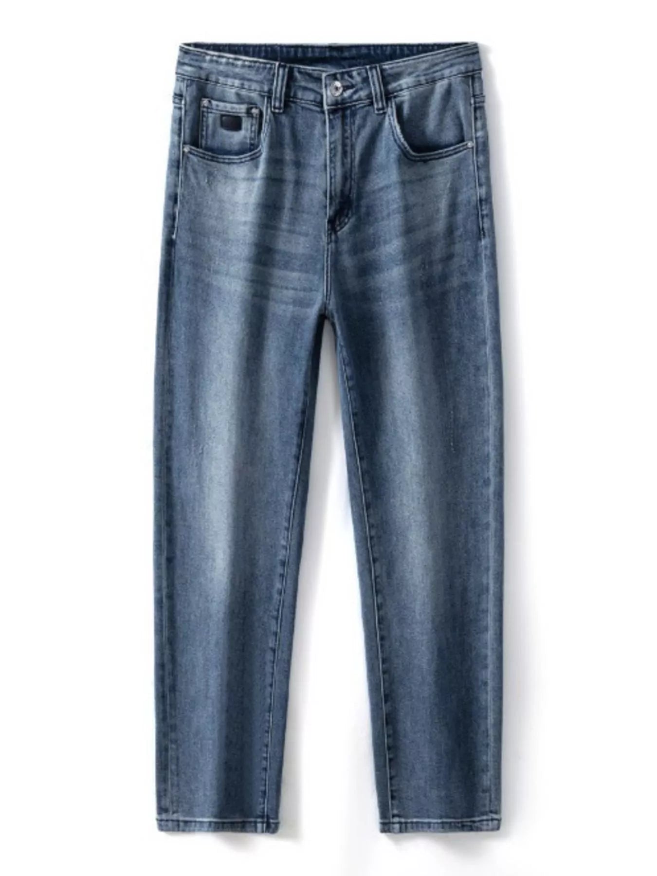 Men's Washed Wide Leg Jeans