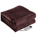 Electric Heated Flannel Throw Blanket
