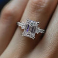 Elegant Princess Cut Cubic Zirconia Engagement Ring