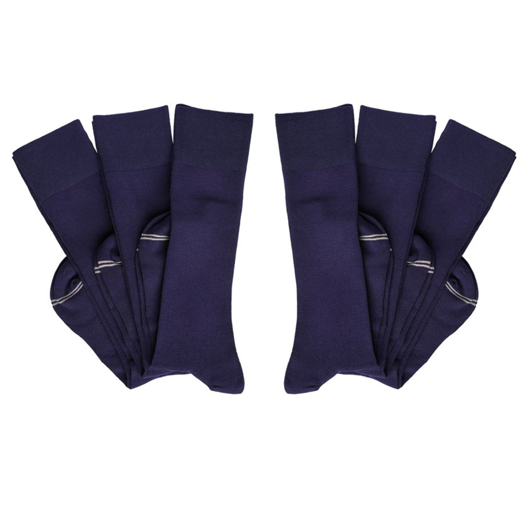 Elton 6-Pack - Navy Dress Socks