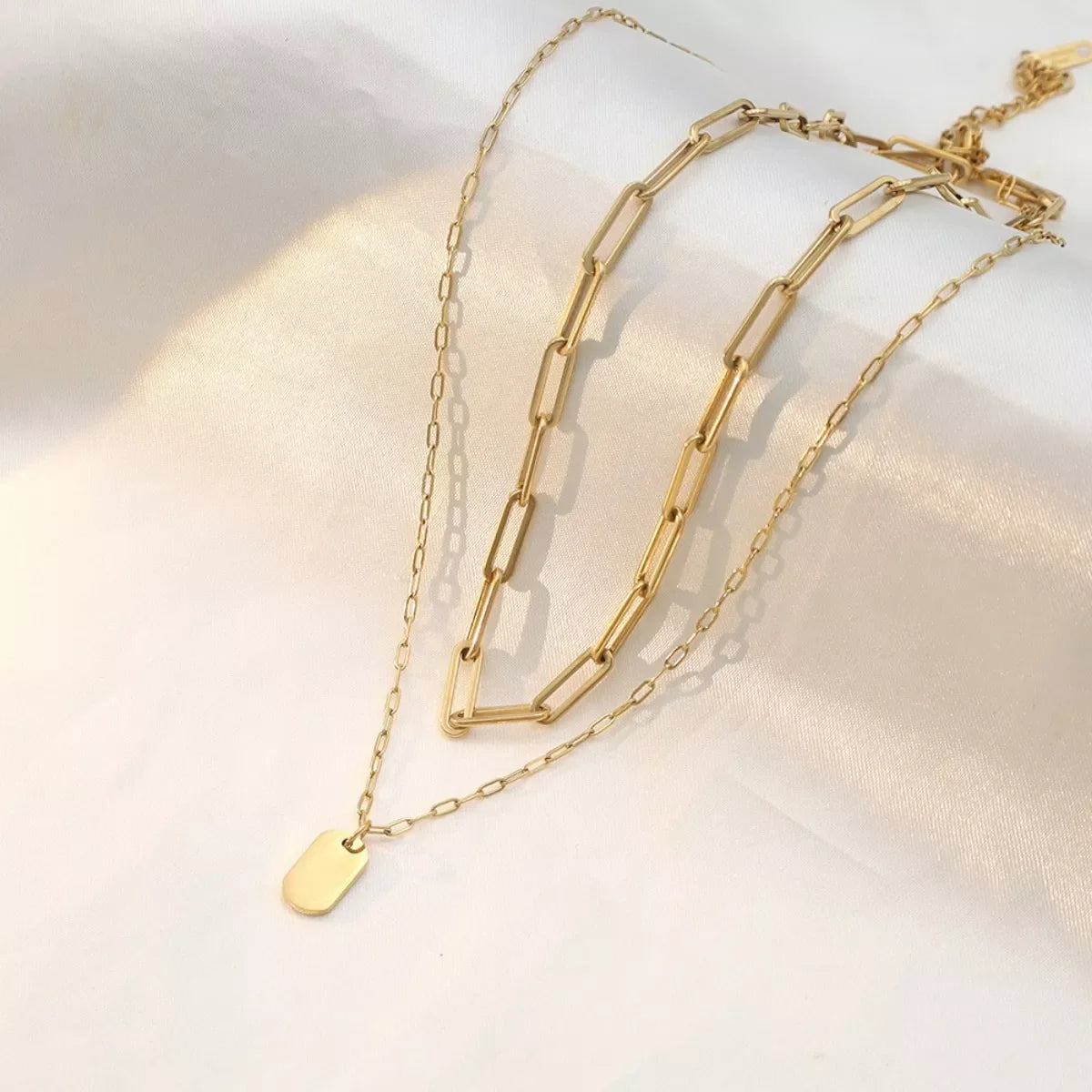 18K Gold-Plated Double Layered Necklace