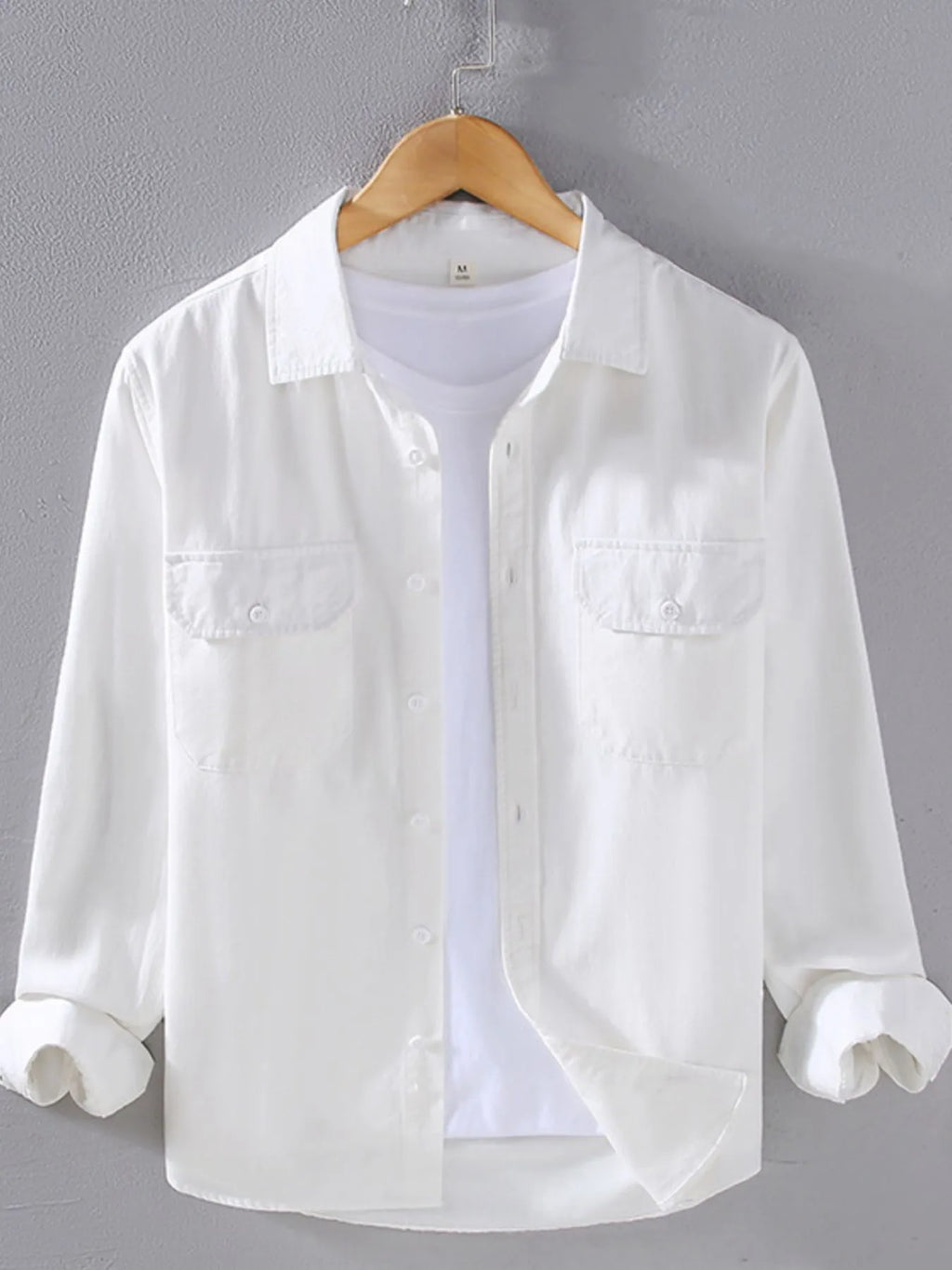 Men's Plus Size Button Up Long Sleeve Shirt