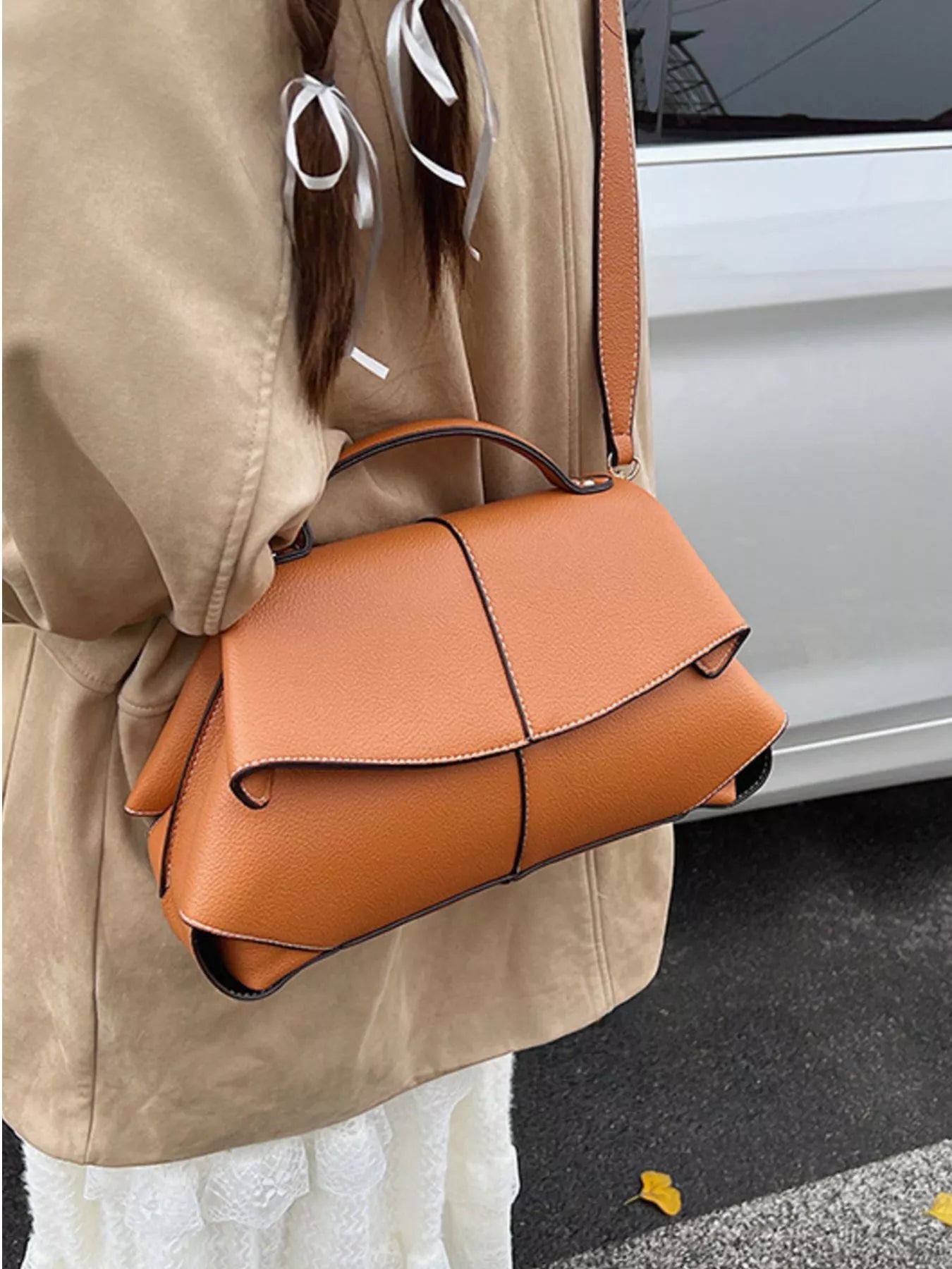 Geometric Flap Shoulder Bag
