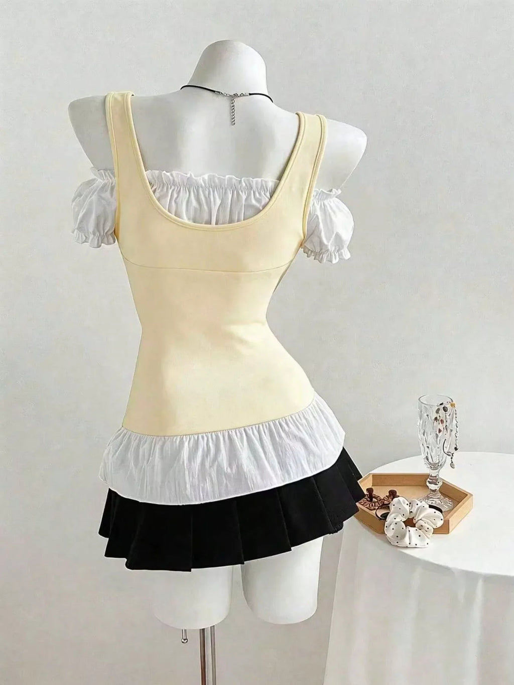 Cold Shoulder Ruched Top