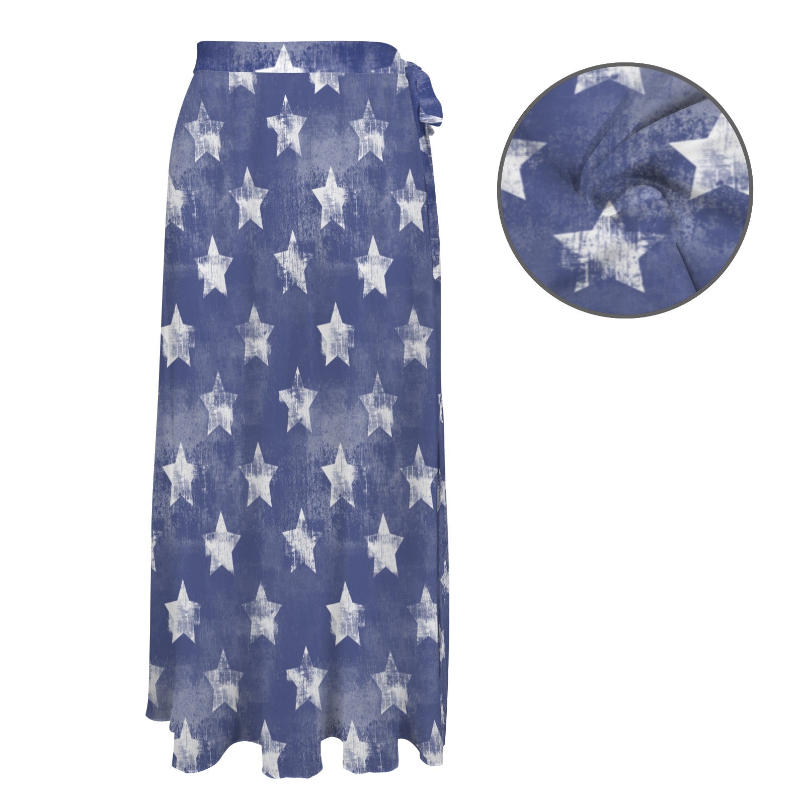 Baha Ranch Patriotic Stars Beach Coverup Skirt