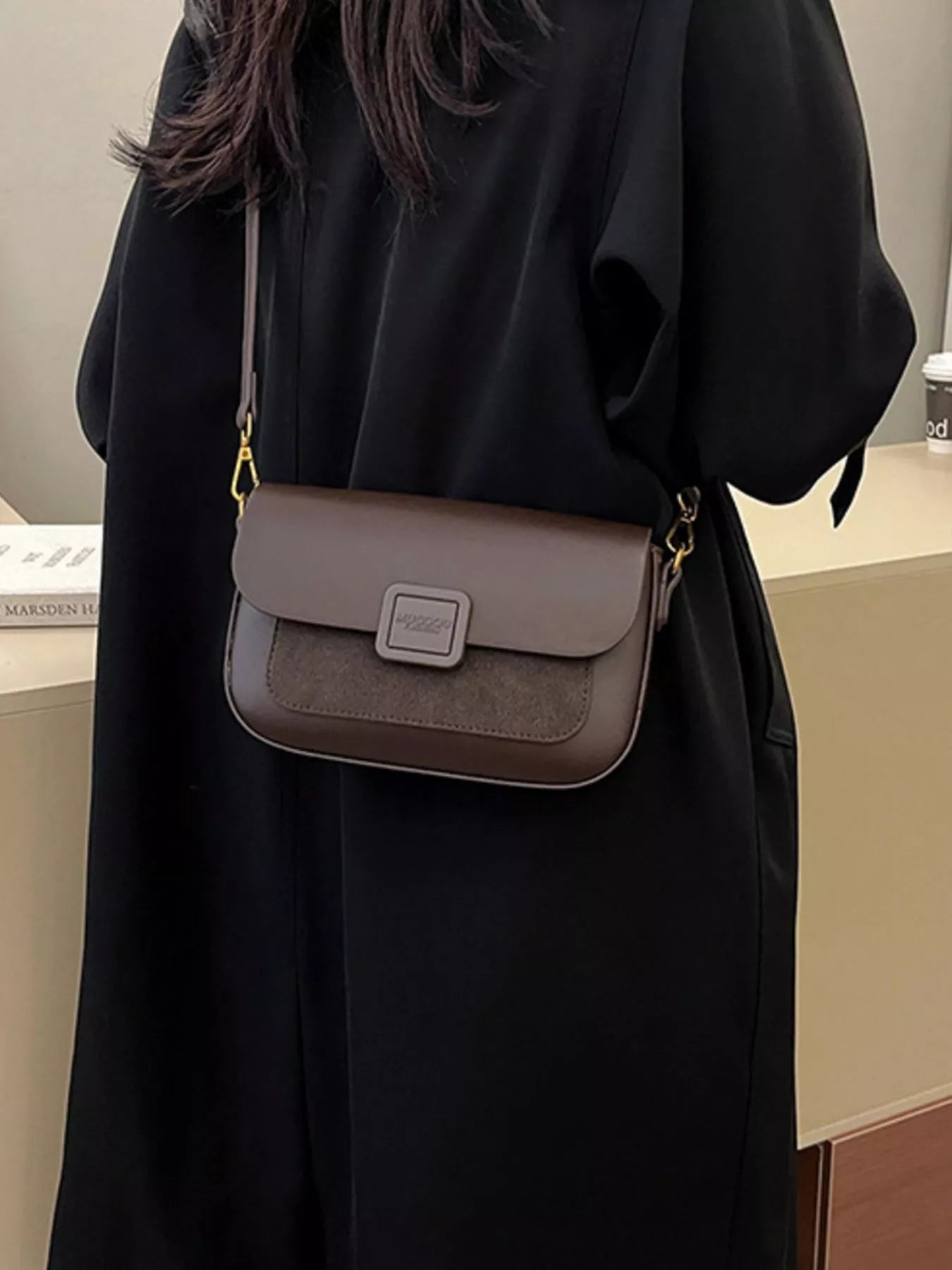 Flap Adjustable Strap Crossbody Bag