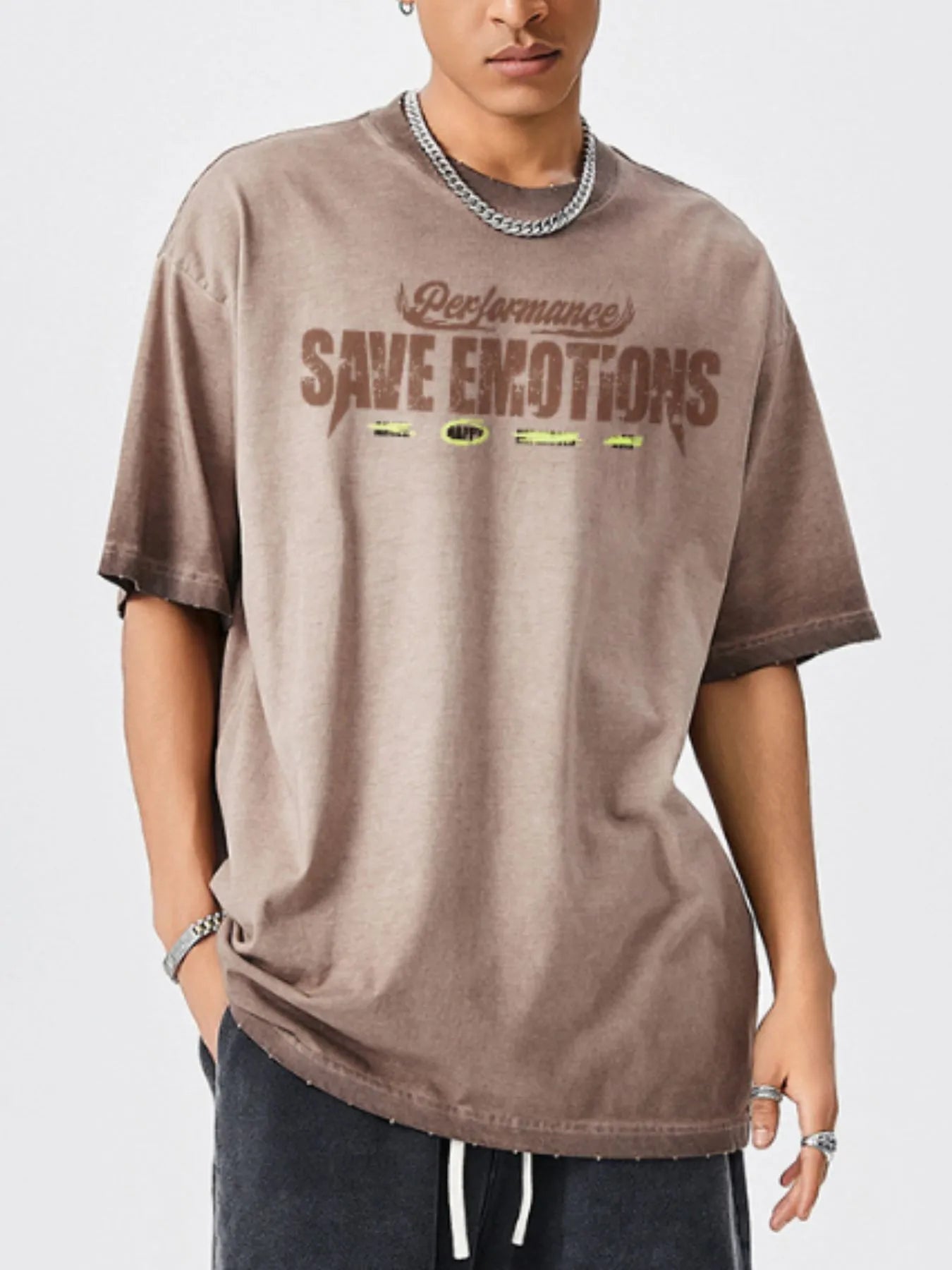 Men's Graphic Round Neck Short Sleeve T-Shirt