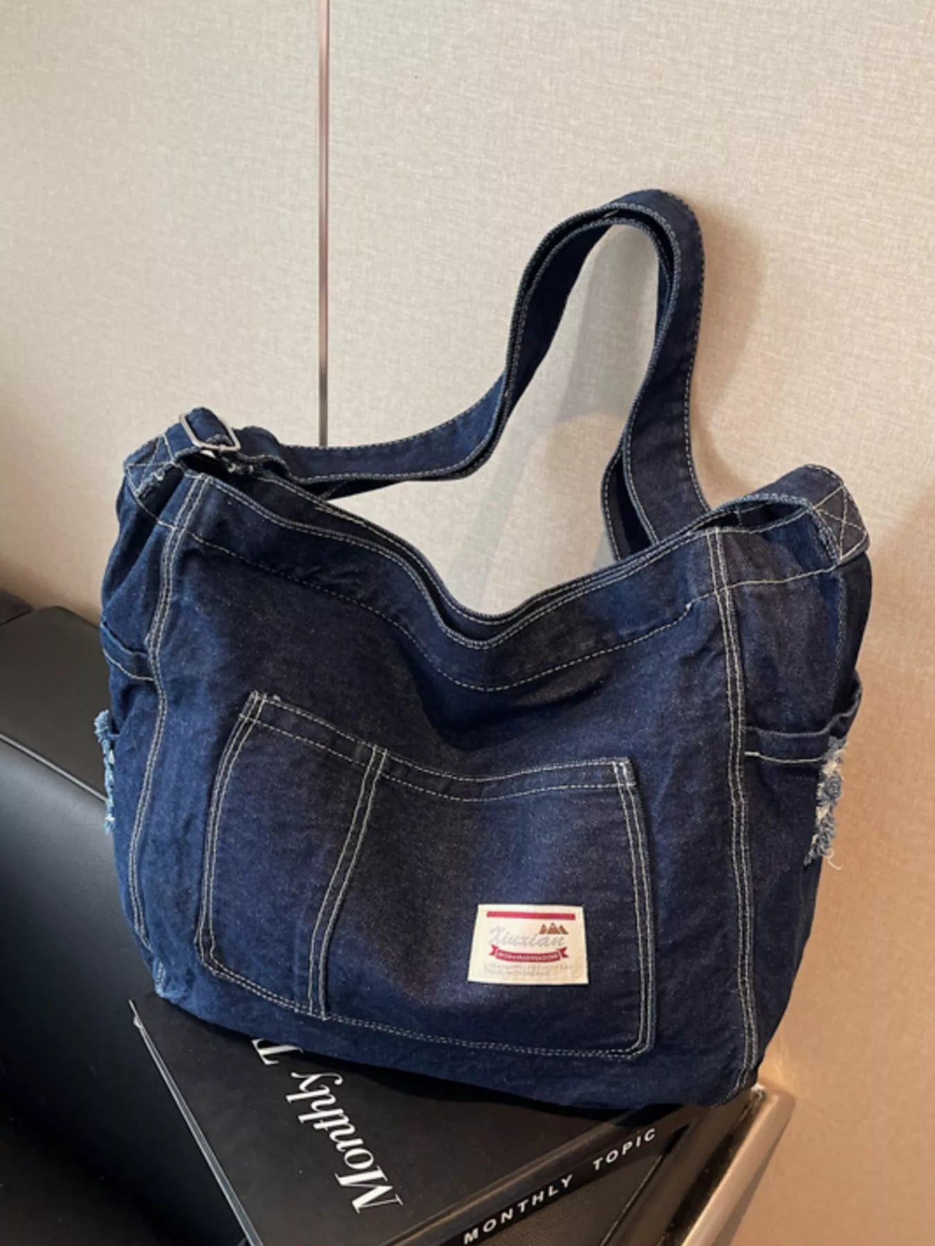 Casual Denim Crossbody Bag