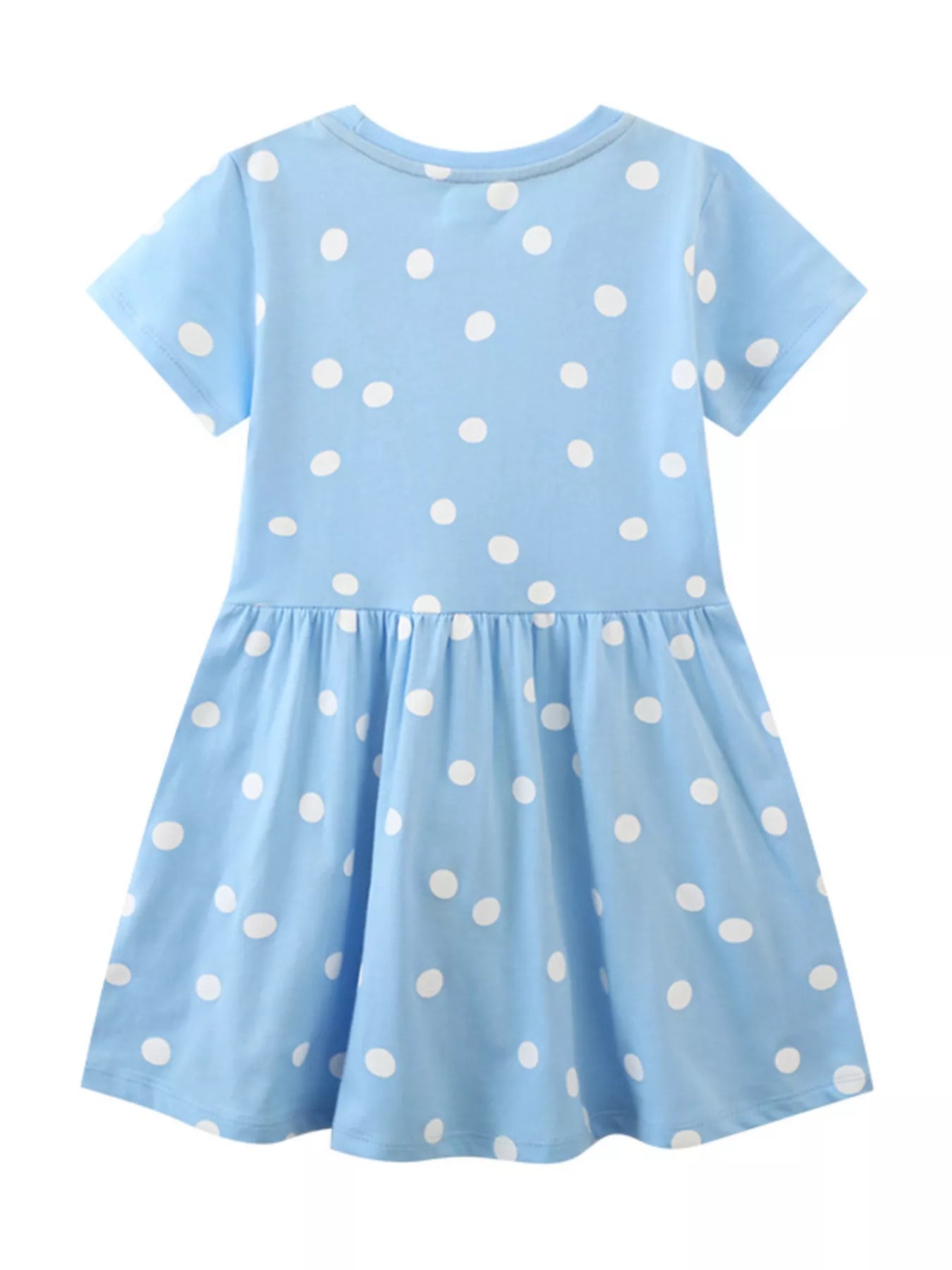 Children's Polka Dot Ladybug Round Neck Dress