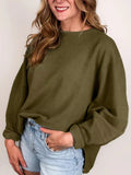 Ribbed Knit Oversized Sweatshirt