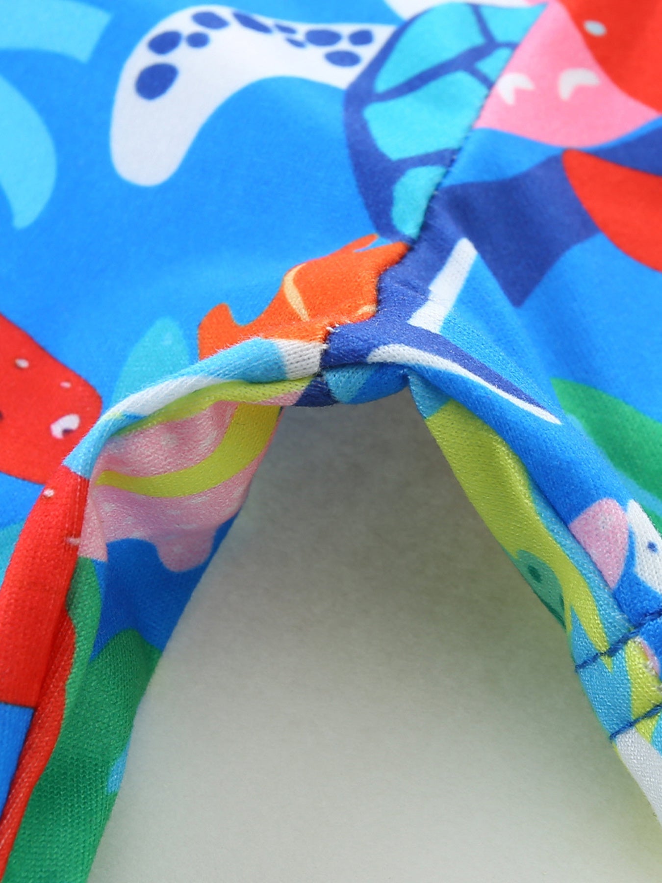 Children's Ocean Print Round Neck Casual Dress