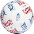 adidas Unisex-Adult MLS Club Soccer Ball White/Power Blue/Team College Red 5