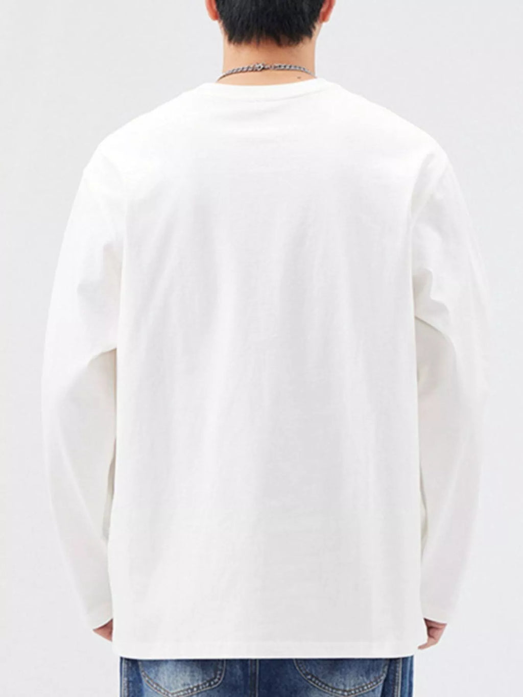 Men's Plus Size Round Neck Long Sleeve T-Shirt