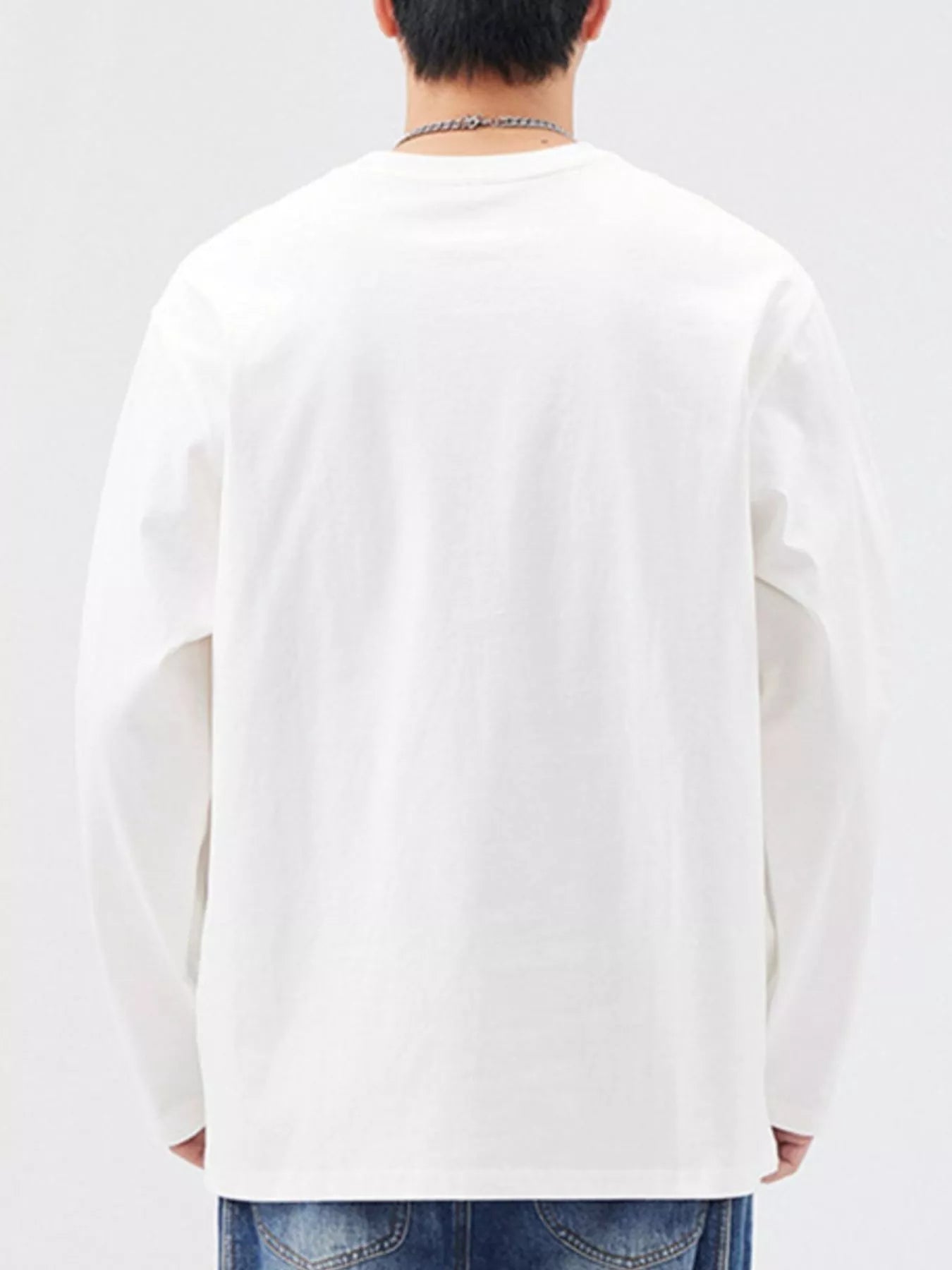 Men's Plus Size Round Neck Long Sleeve T-Shirt