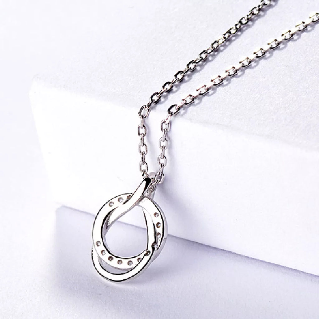 925 Sterling Silver Zircon Pendant Necklace