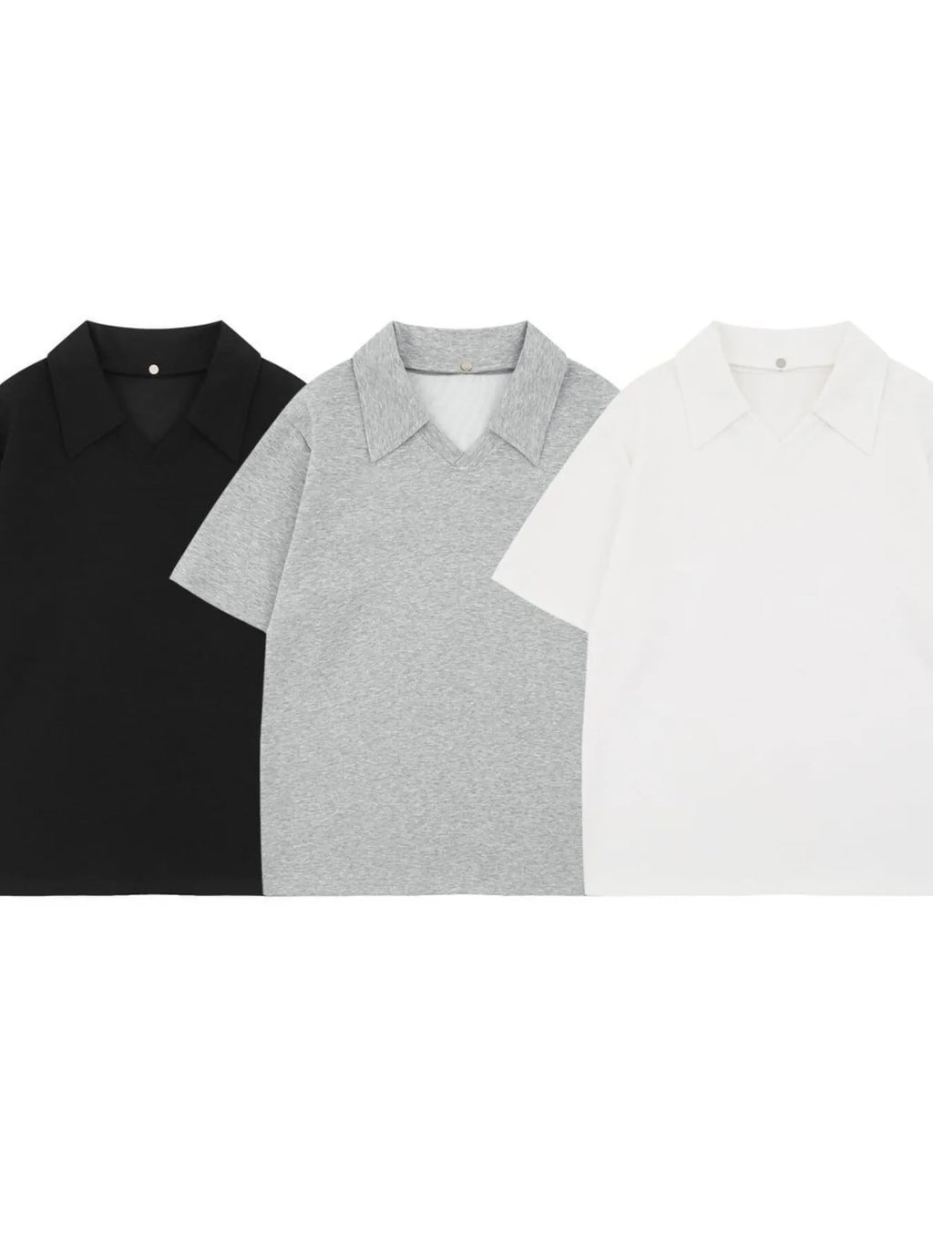 Men's Detachable Collar Short Sleeve Top