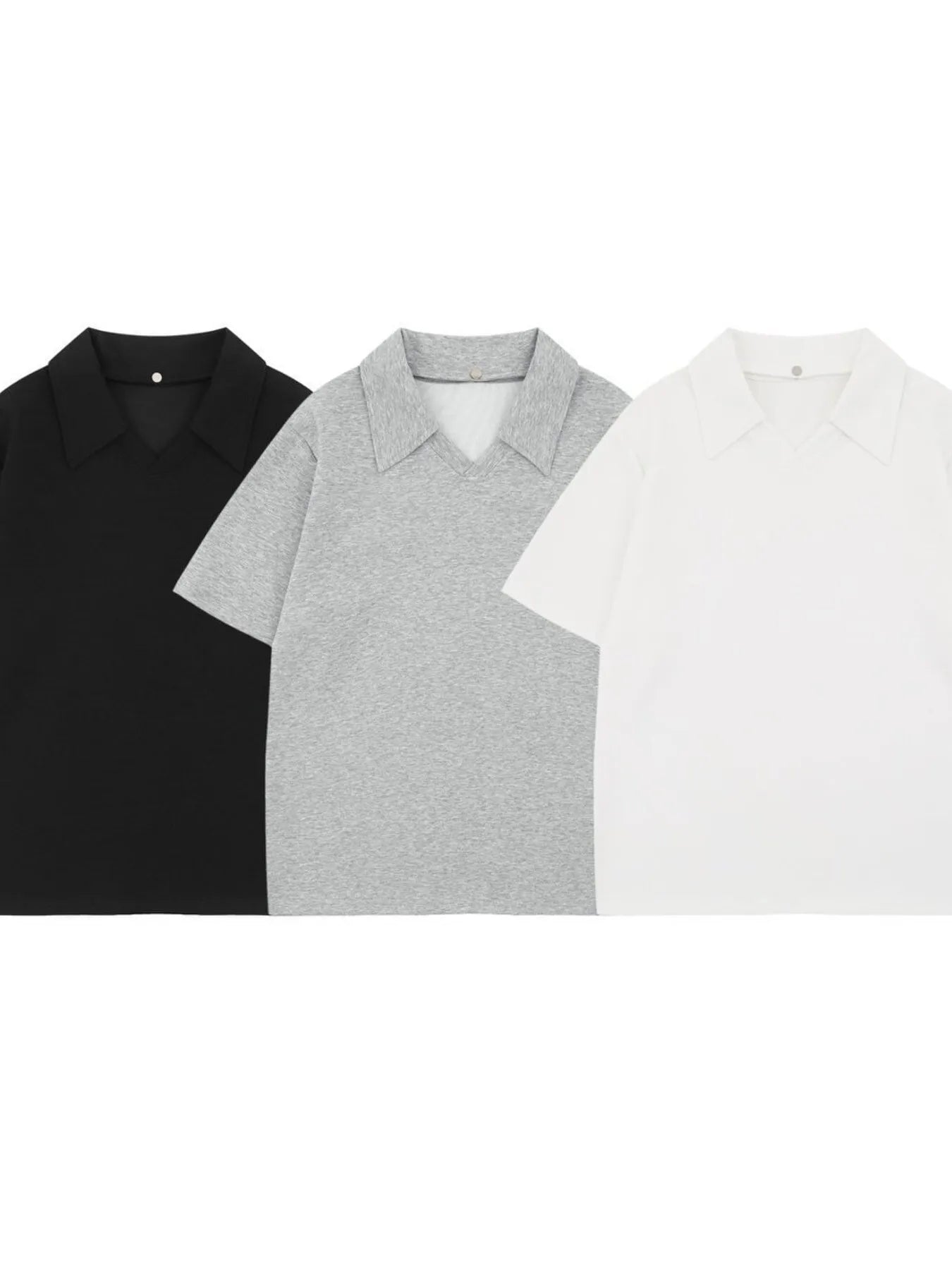 Men's Detachable Collar Short Sleeve Top