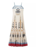 Ruffled Hem Square Neck Maxi Dress