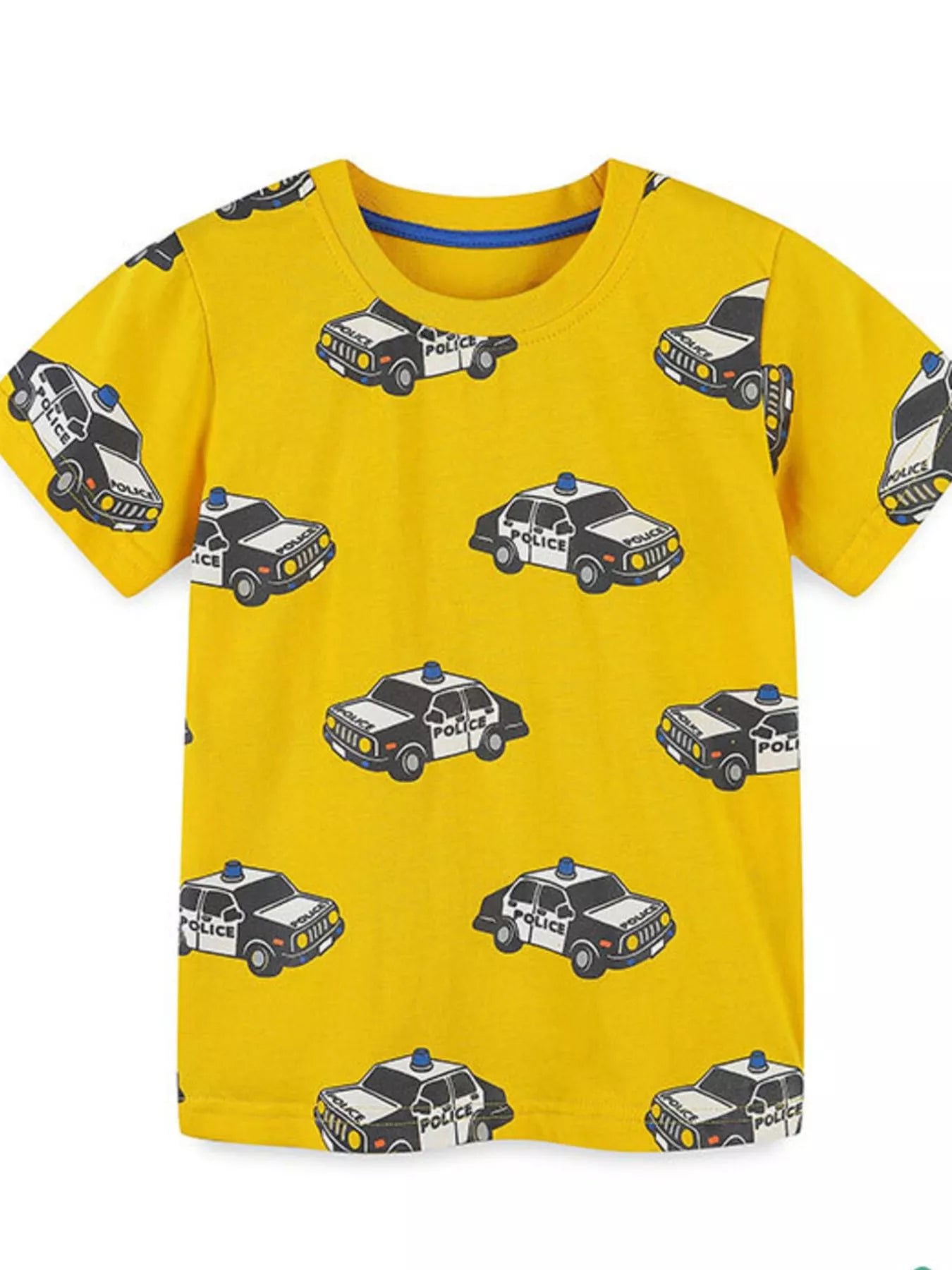 Children's Police Car Print T-Shirt