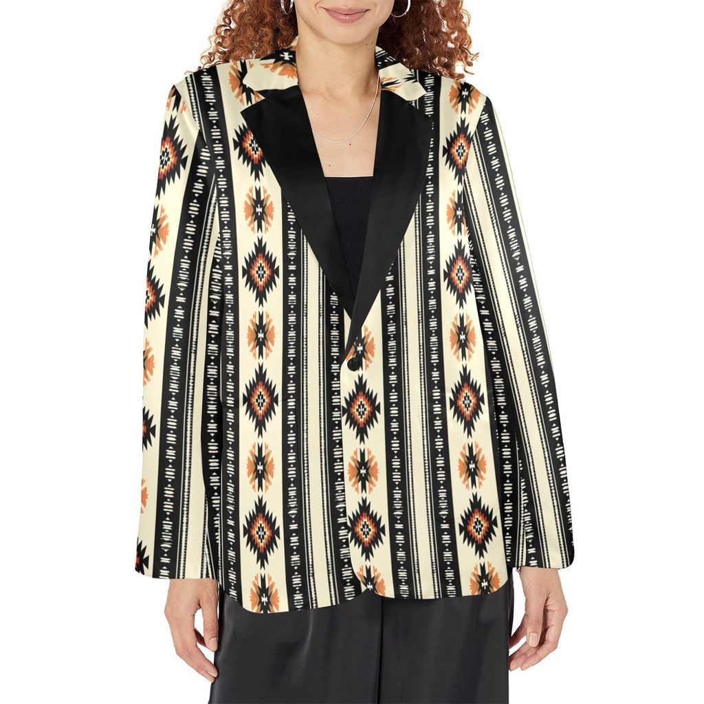 Baha Ranch Colores De Mexico Mariachi Aztec Women's Blazer