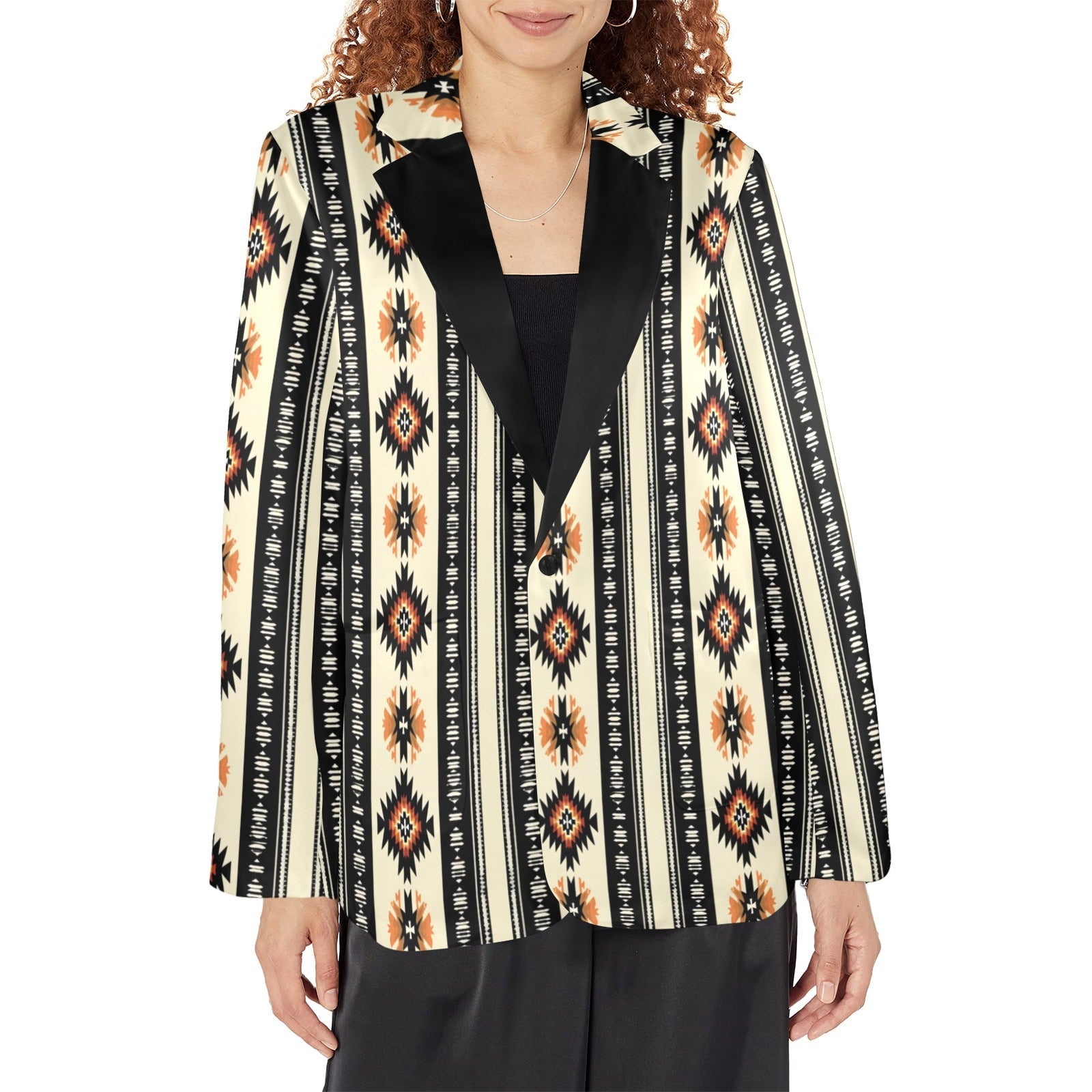 Baha Ranch Colores De Mexico Mariachi Aztec Women's Blazer