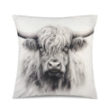 Baha Ranch Black White Highland Velvety Soft Pillow Cover Made in America