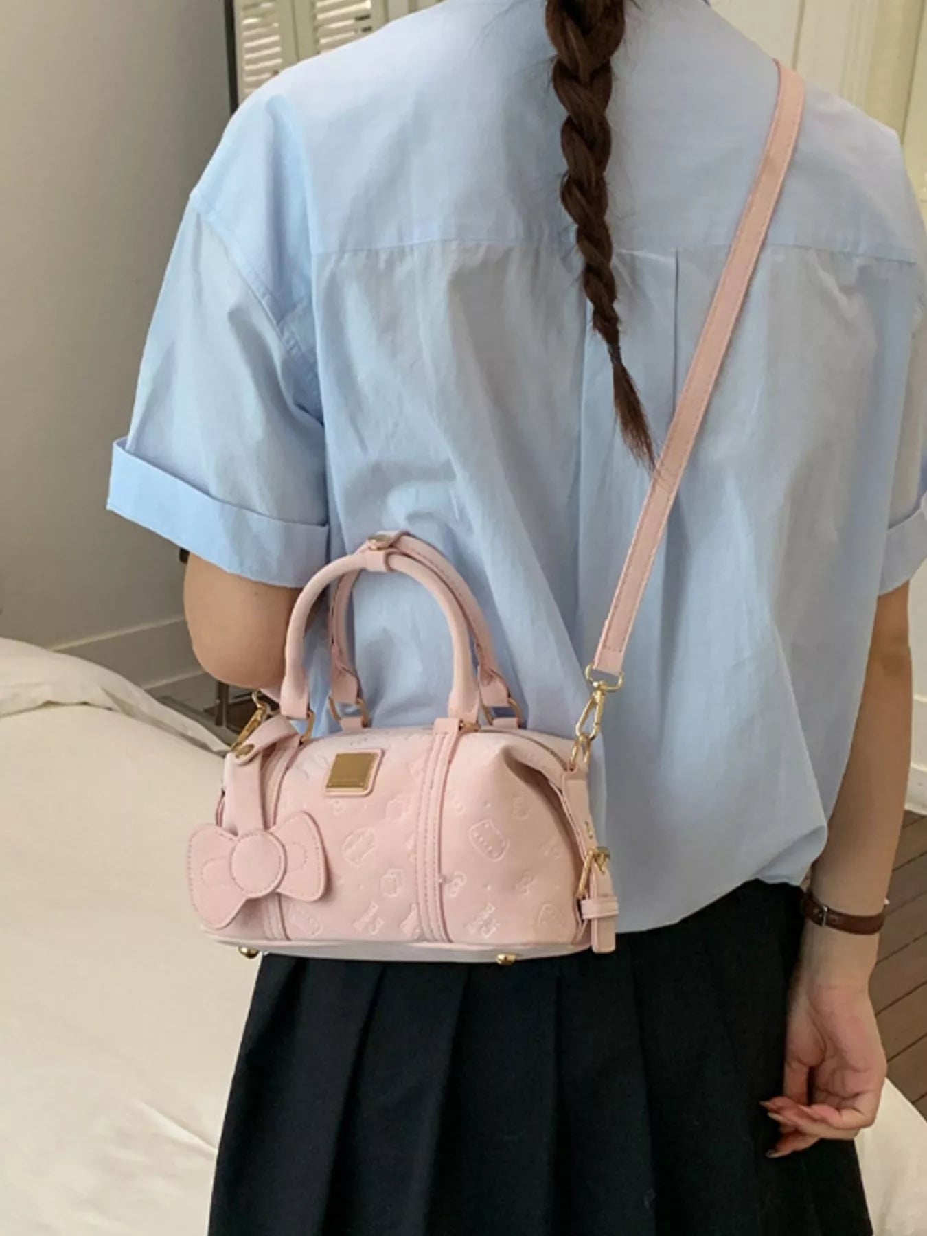 Bow Decor Crossbody Bag