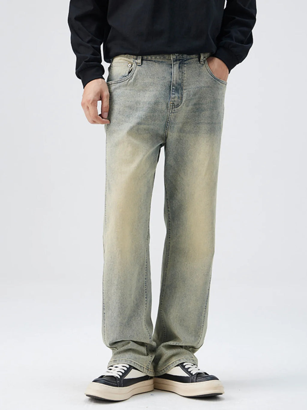 Men's Full Size Wide Leg Jeans Plus Size