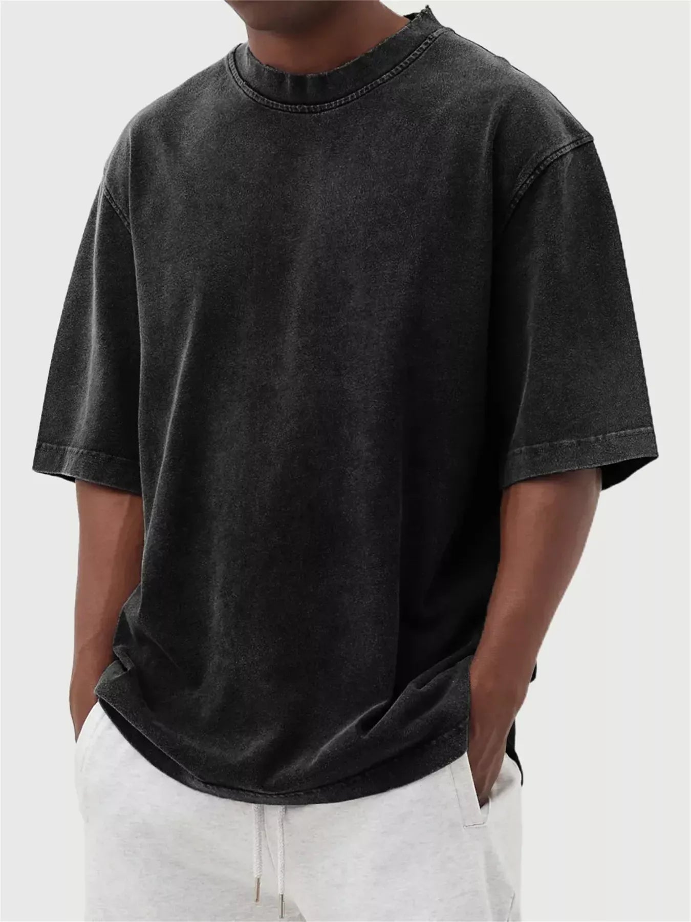 Men's Full Size Vintage Wash Oversized T-Shirt Plus Size