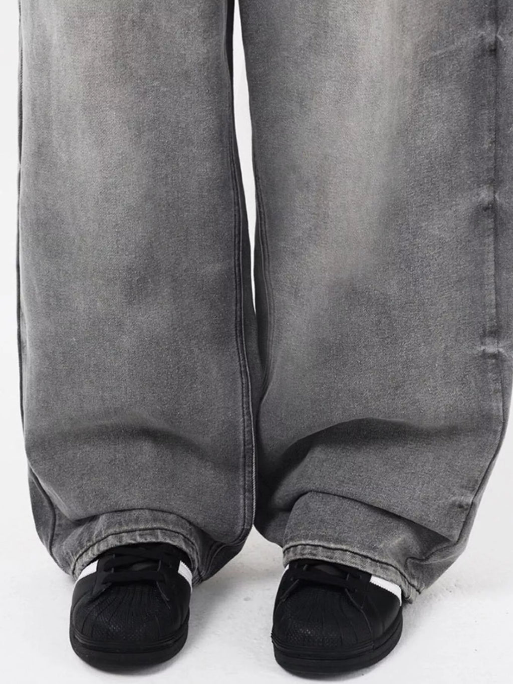 Men's Vintage Wash Wide Leg Jeans