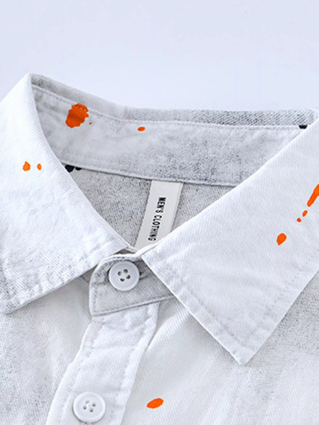 Men's Splatter Print Casual Short Sleeve Shirt