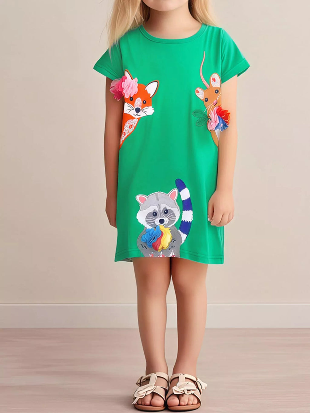 Children's Cartoon Animal Casual Dress