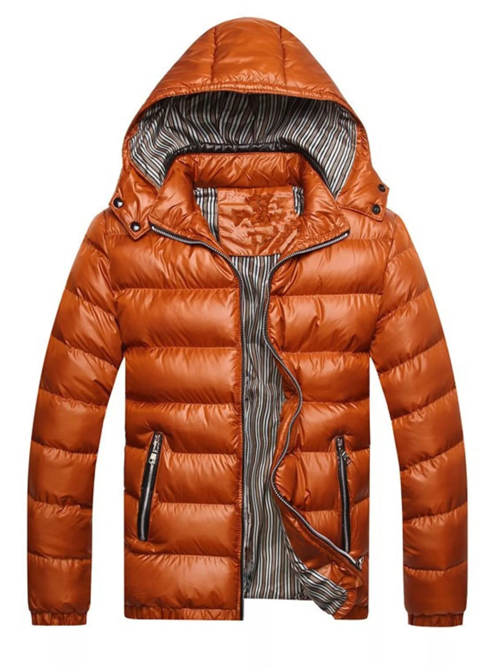 Men's Plus Size Lightweight Hooded Puffer Jacket