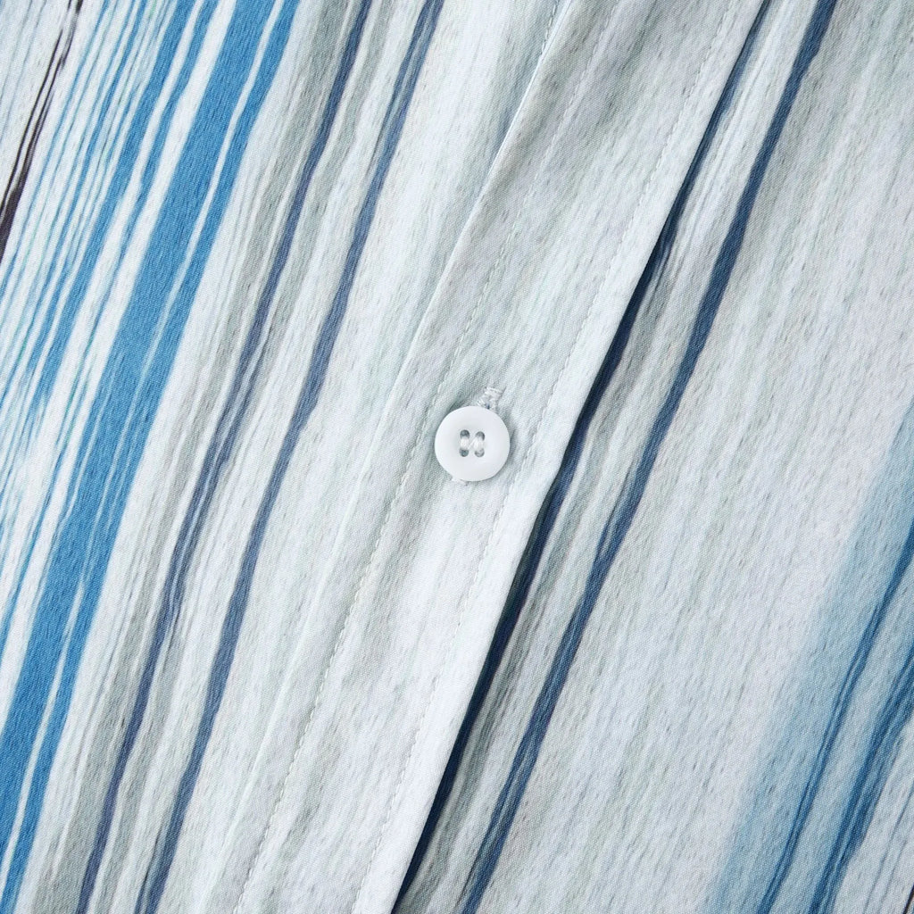 Men's Striped Button-Up Long Sleeve Shirt