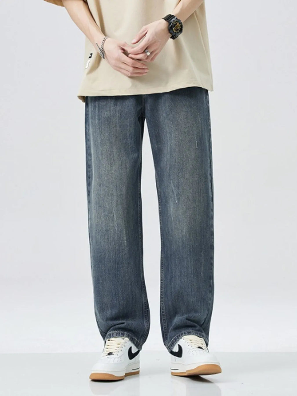 Men's Wide Leg Relaxed Fit Jeans