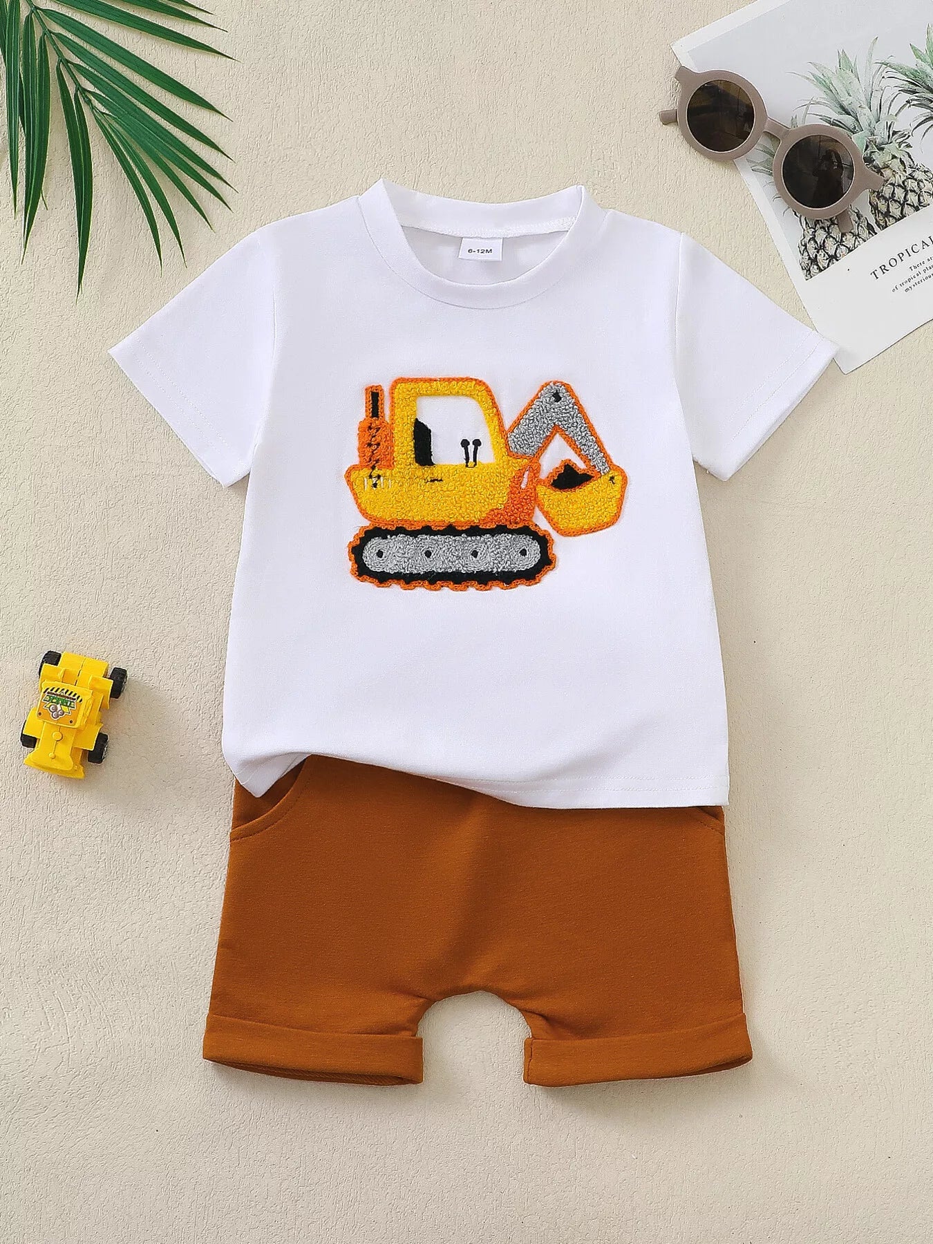 Children's Embroidered T-shirt & Shorts Set